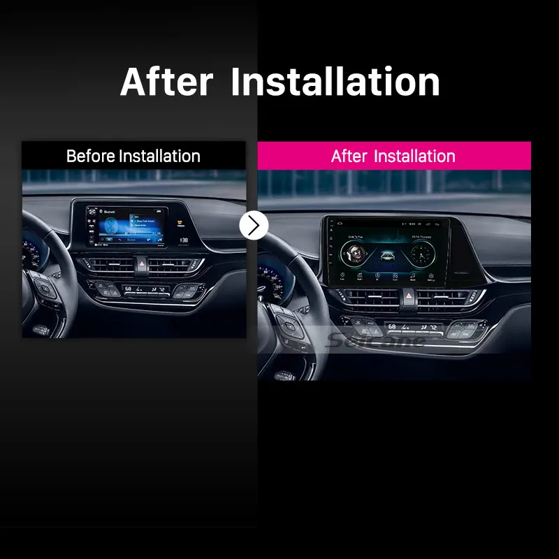 Seicane Android 8 1 2din автомобильный мультимедийный плеер для Toyota C HR 2016 2017 2018 GPS навигация