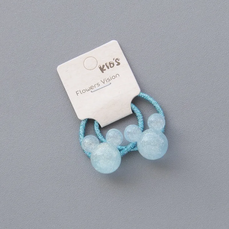 K Blue 2 шт.; Новинка; блестящие головные уборы принцессы с кроличьей головкой; Детские эластичные повязки для волос; детские повязки для волос; Аксессуары для девочек; Детский головной убор - Цвет: K Blue