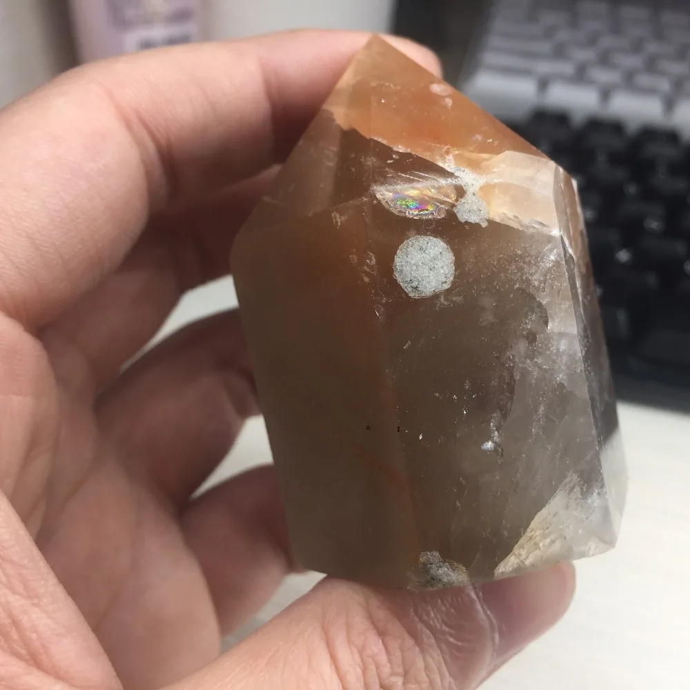 163 г Высокое Качество грубого заживления Rutilated Quartz Point рейки палочка натуральный