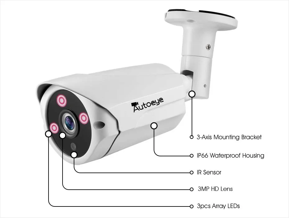 Autoeye SONY 2MP IMX323 1080P AHD камера безопасности видео камеры наблюдения Водонепроницаемая CCTV камера 40 м ночного видения