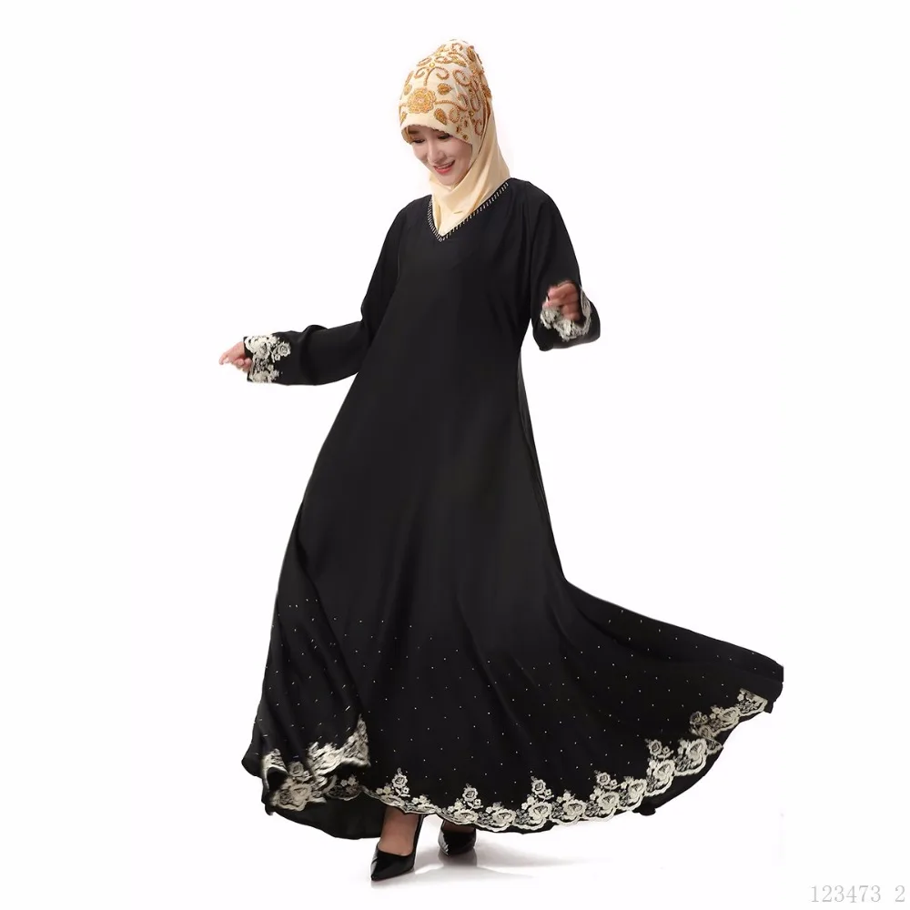 Большие размеры высокое качество новинка арабское элегантное свободное абайя