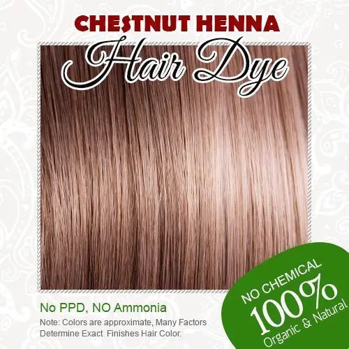 

Chestnut Henna Hair Dye 100% Organic and Chemical Free Henna for Hair Color Free Shipping