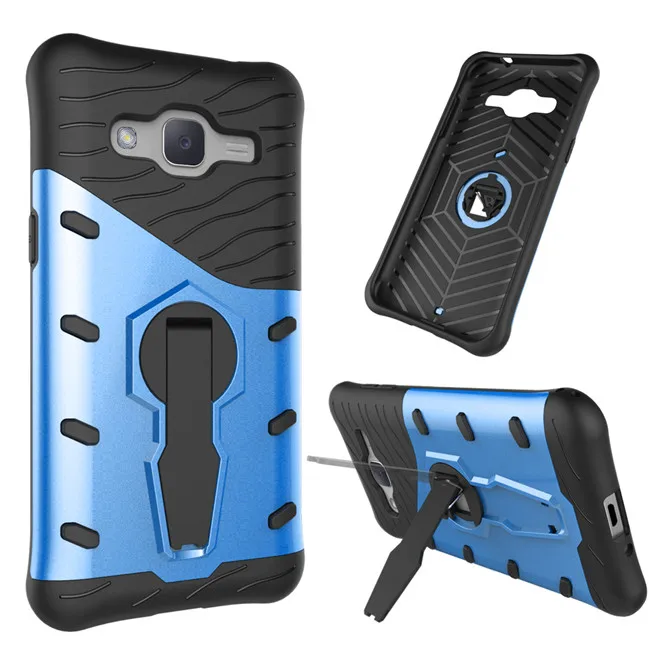 For Samsung Galaxy J2 2015 Case J200 Cases Robot Armor Kickstand Shockproof Rubber Back Phone Cover |