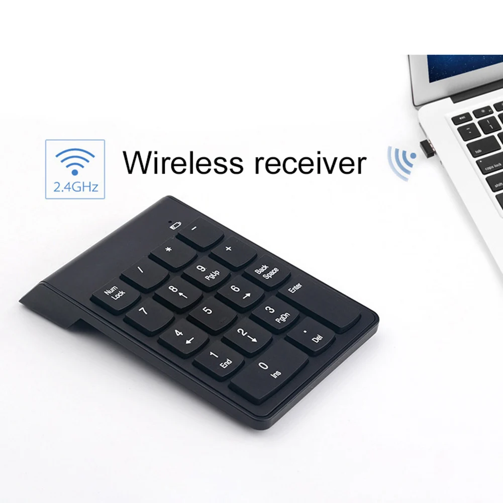 Мини 2 4G беспроводная цифровая клавиатура маленький размер USB номер Pad 18 клавиш