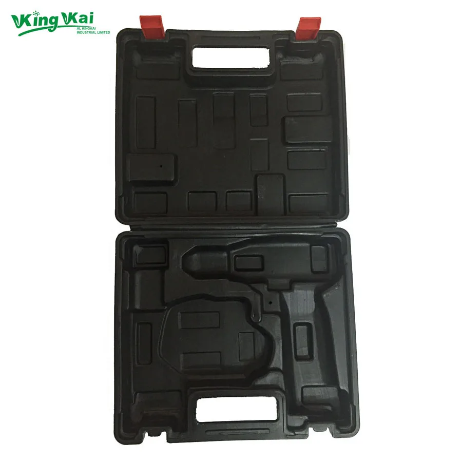 Прочный черный пластиковый ящик для инструментов защиты электрического