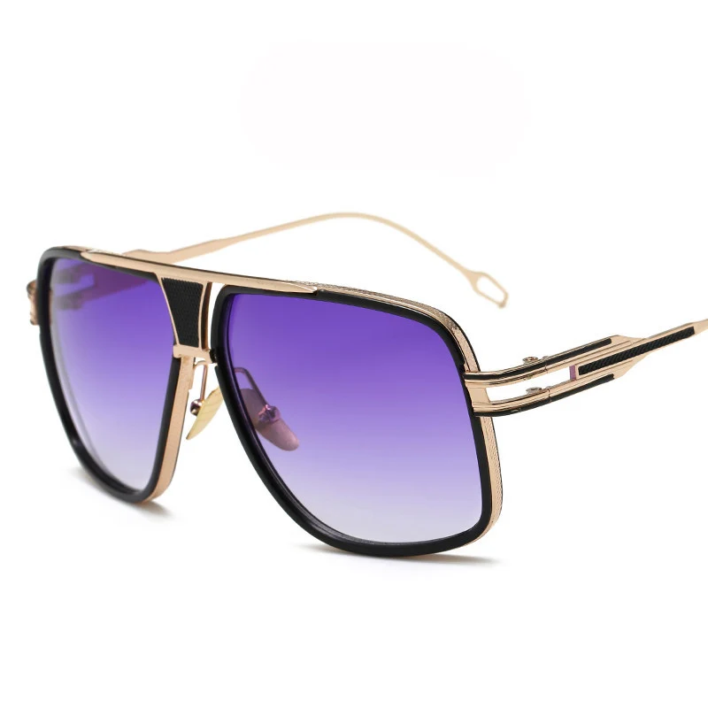 C22 Purple Lens Emosnia стиль Солнцезащитные очки Мужские брендовые дизайнерские солнцезащитные очки для вождения Oculos De Sol Masculino Grandmaster Квадратные Солнцезащитные очки - Цвет линз: C22 Purple Lens