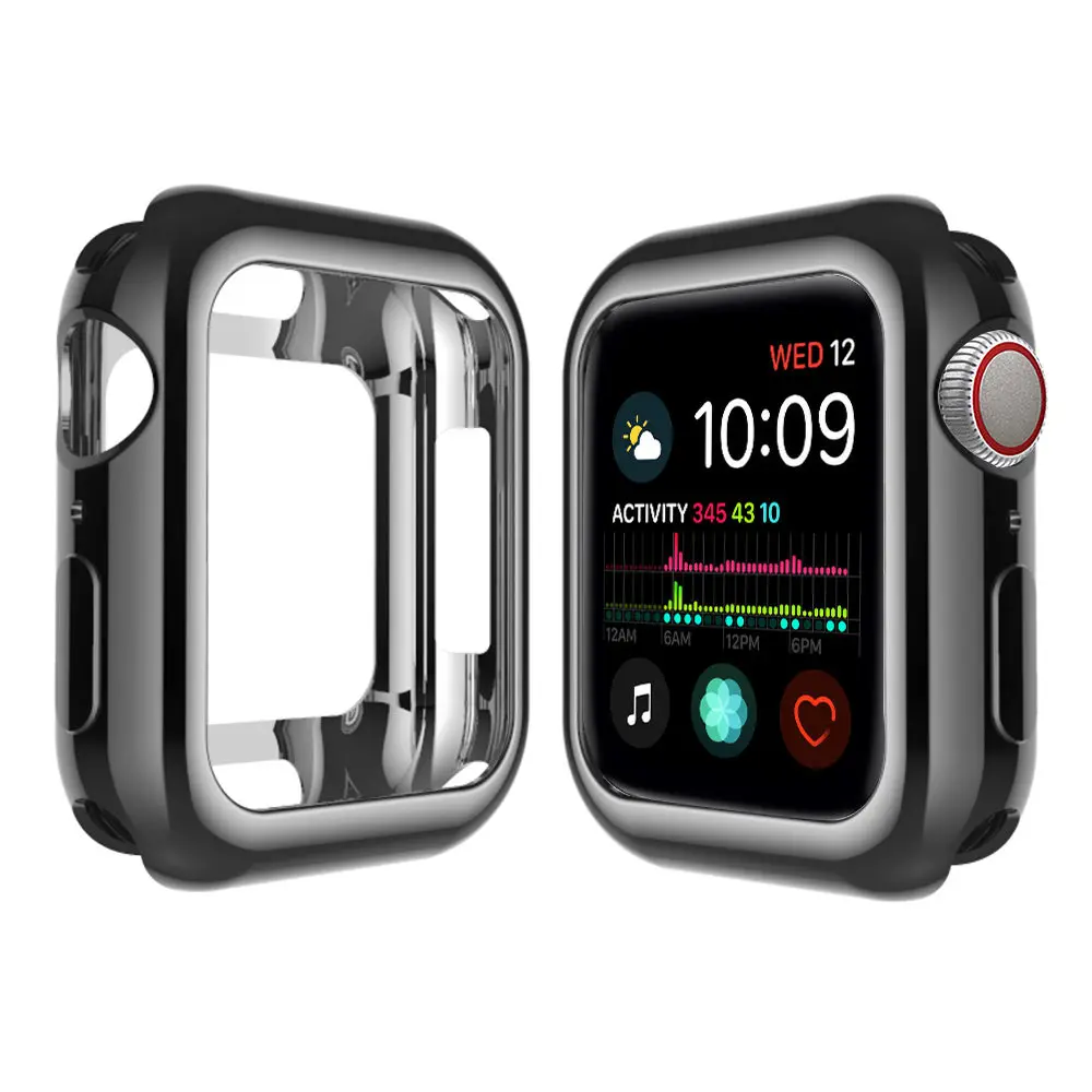 38/42/40/44 мм часы чехол для Apple Watch Series 5 4 3 2 1 Бампер Мягкий чехол из ТПУ с узором для наручных часов iWatch, защитная рамка для Для мужчин/Для женщин