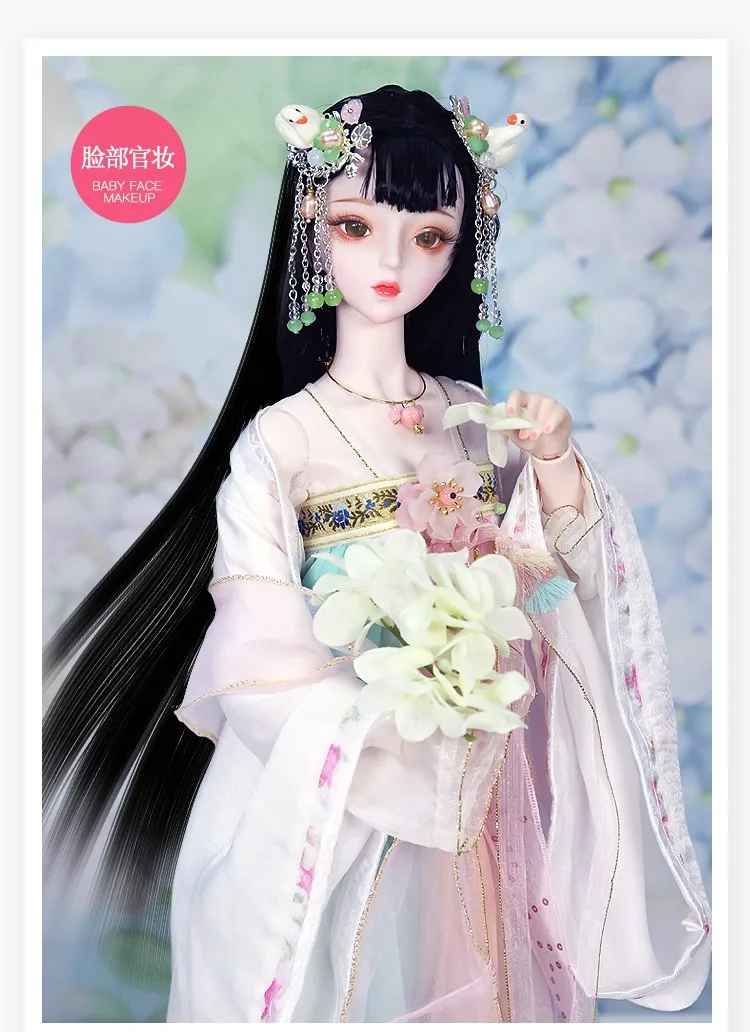 DF18105 BJD куклы 60 см/22 дюйма Реалистичные модные куклы для девочек 26 суставов ручной работы 1/3 с одеждой парики обувь Макияж Красота игрушки для девочек - Цвет: DF18105