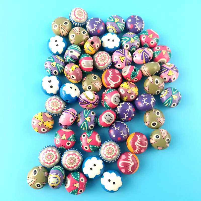 Фруктовые бусины Fimo 50 шт./лот из полимерной глины разделительные разноцветные