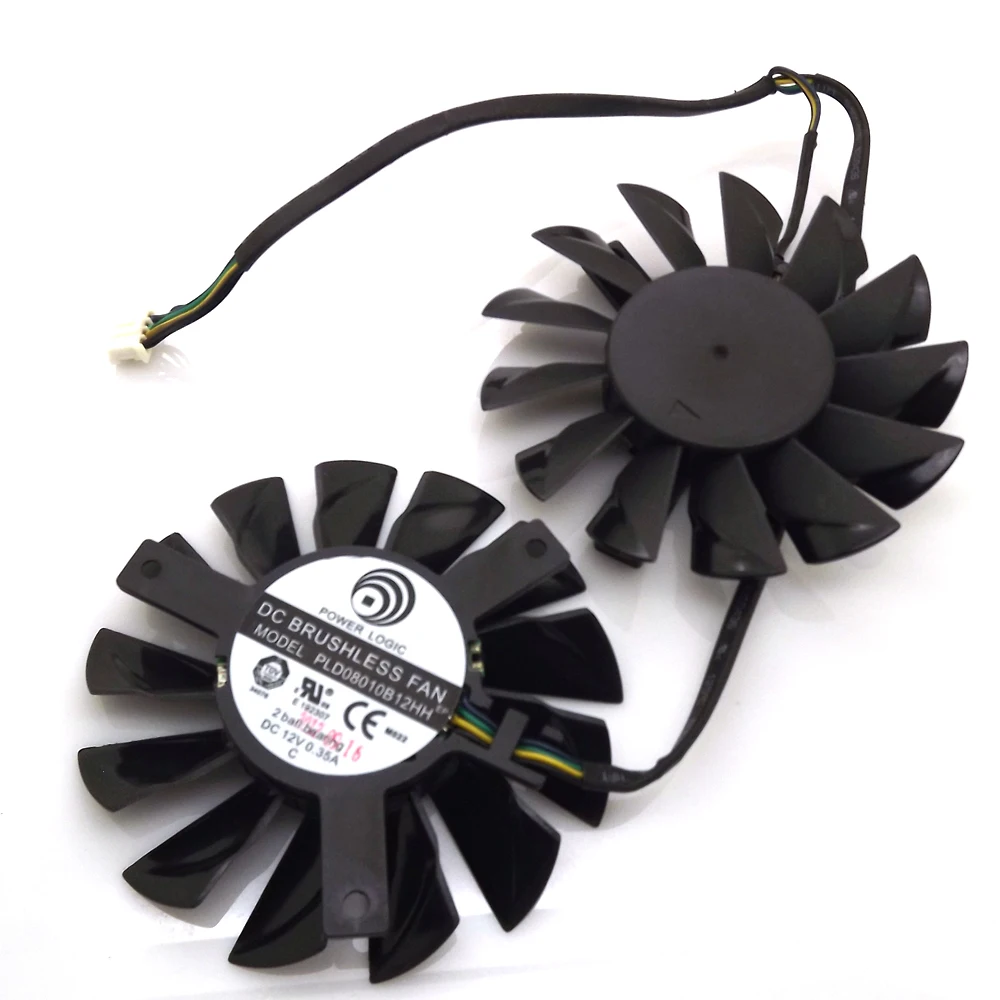 Бесплатная доставка PLD08010S12HH 12 В 0 35 а 75 мм вентилятор для MSI RADEON HD7970 3 Гб двойной