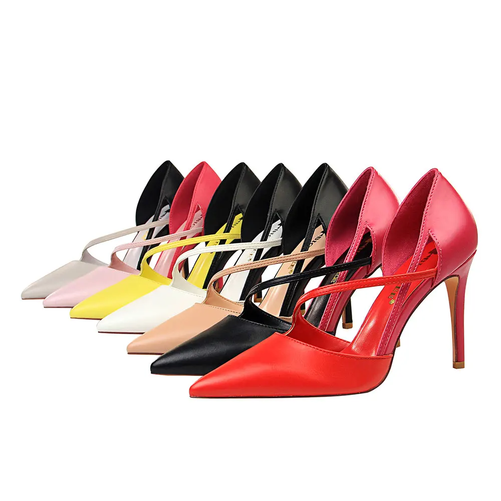 Женские босоножки на высоком каблуке 9 5 см разноцветные туфли лодочки шпильке