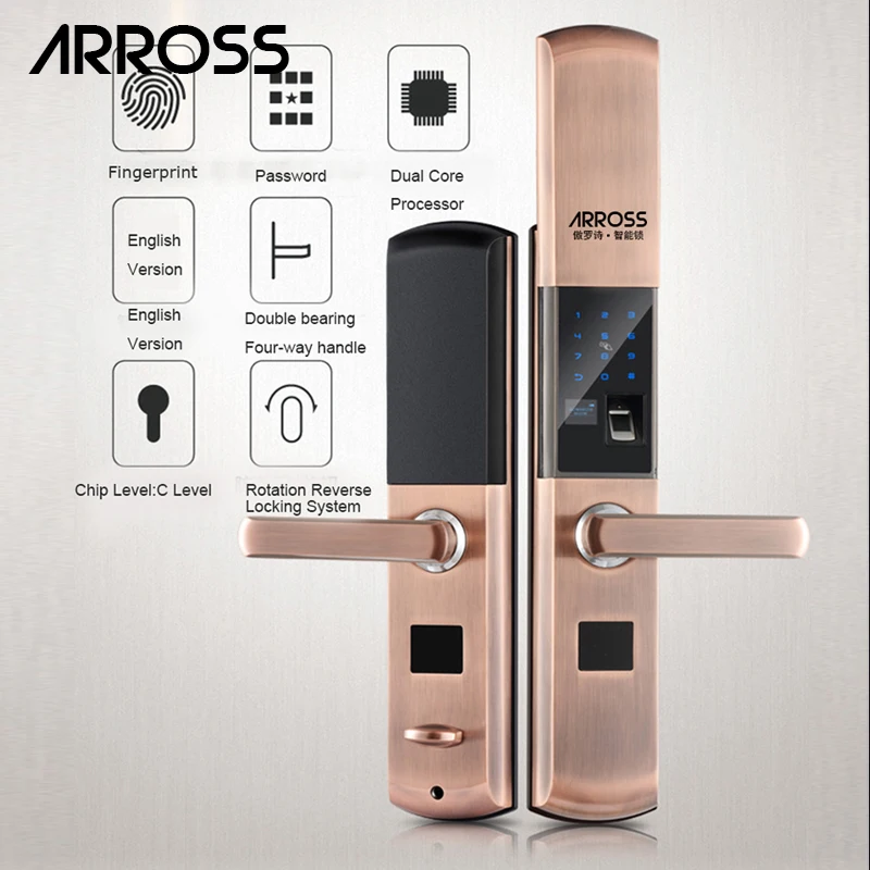 ARROSS дверной замок отпечатков пальцев электронный Интеллектуальный