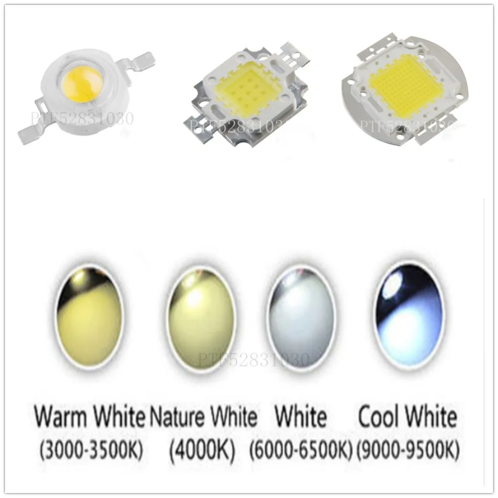 Светодиодный теплый чип высокой мощности чистый холодный белый свет 1 Вт 3 5 10 20 30 50