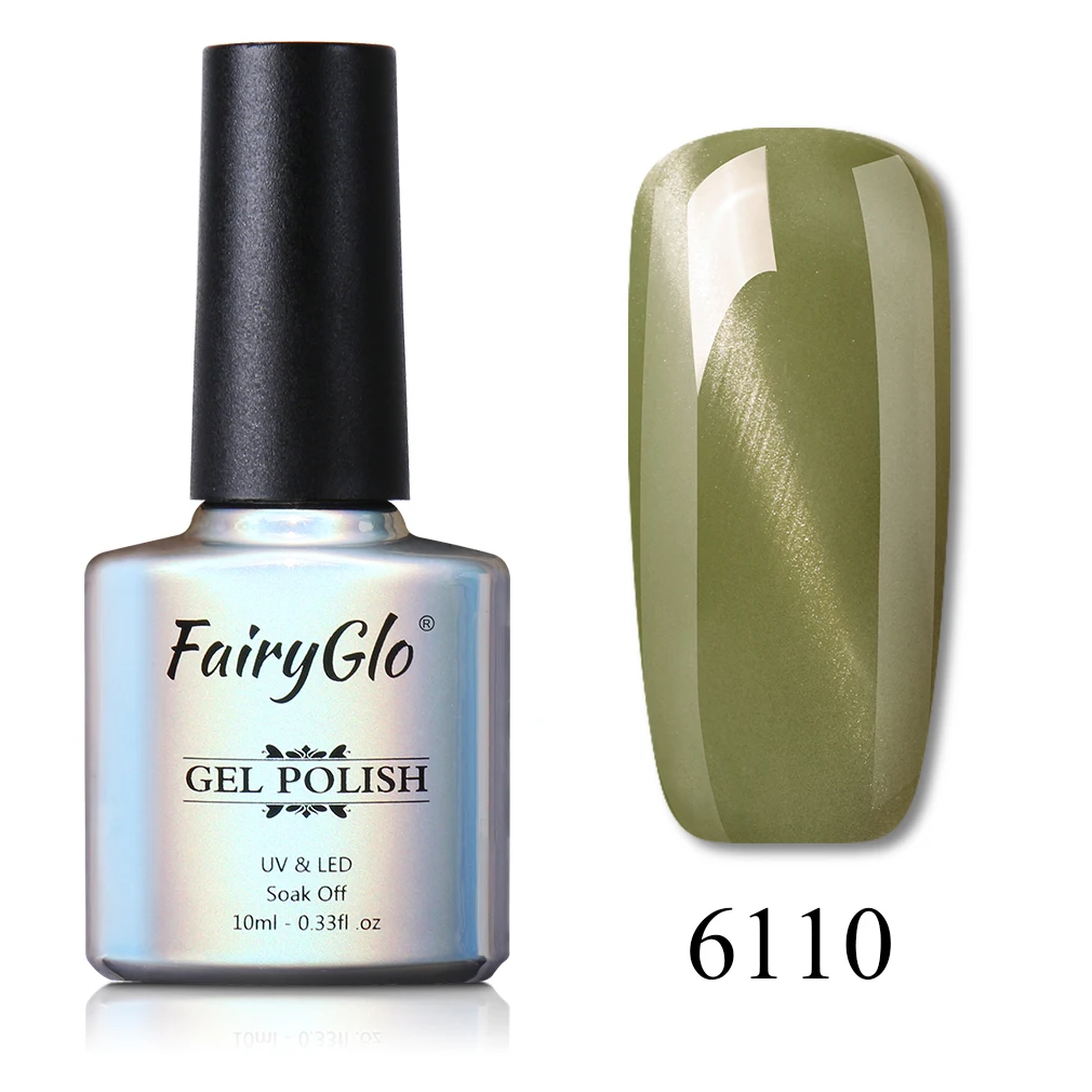 FairyGlo, 10 мл, Гель-лак для ногтей, нефрит, кошачий глаз, Гель-лак для ногтей, магнит, гибридный лак, Полупостоянный лак для ногтей, Праймер, основа - Цвет: YSMY6110