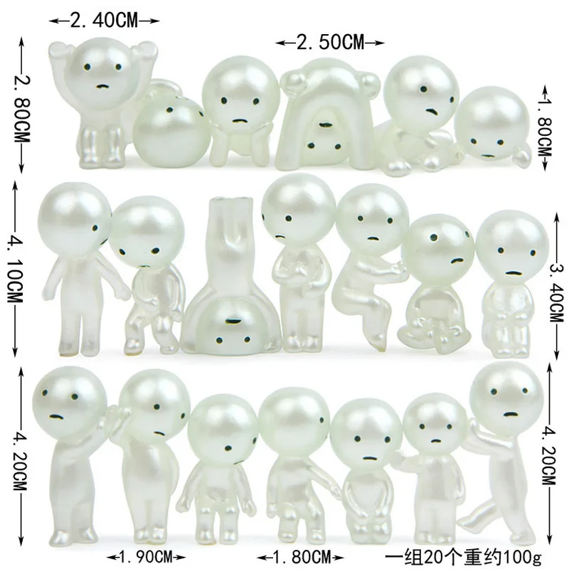 20 шт./лот Хаяо Миядзаки фигурка Принцесса Мононоке световой дерево эльф аниме