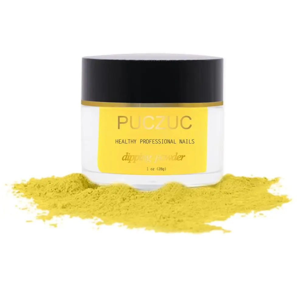 P026-1OZ PUCZUC 1 OZ Full Set Dipping Powder Base Top Coat Kits DIY Dip Nail Powder Manicure Set Brush Saver Powder - Цвет: P026-1OZ
