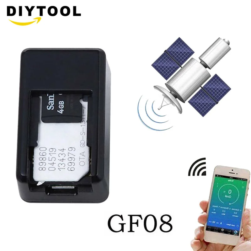 GF-08, мини gps трекер, устройство для отслеживания транспортных средств, установка, gps локатор, персональный отслеживающий объект, анти утерянный Трейсер