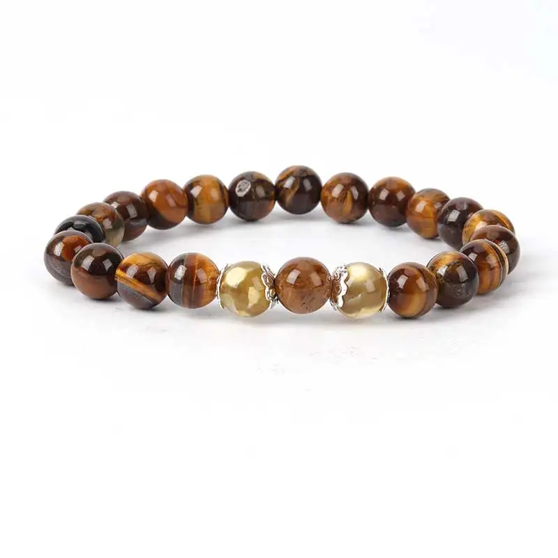 High Quality Natural Stone Bracelet Black Lava Scrub Beaded Bracelets Men Handmade For Women Prayer Elastic Rope Couple Jewelry | Украшения