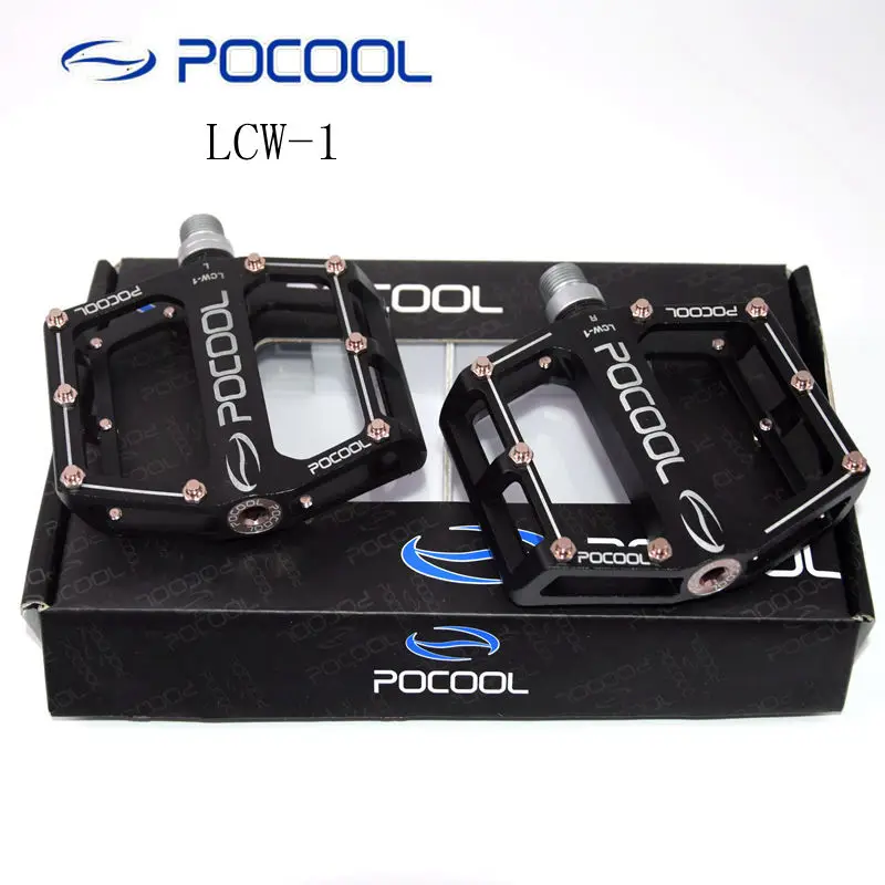 POCOOL, LCW-1, ЧПУ, сплав, MTB, для шоссейного велосипеда, педали для горного велосипеда, профессиональная велосипедная педаль, герметичный подшипник, 2 подшипника, запчасти для велосипеда