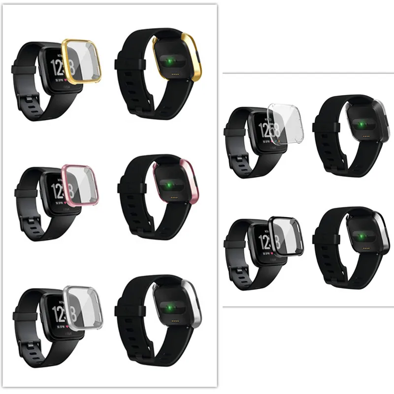Ультра-тонкий чехол для Fitbit Versa, ремешок чехол Fit Bit Versa 2 тонкий прозрачный мягкий покрытие TPU аксессуары для часов защита экрана