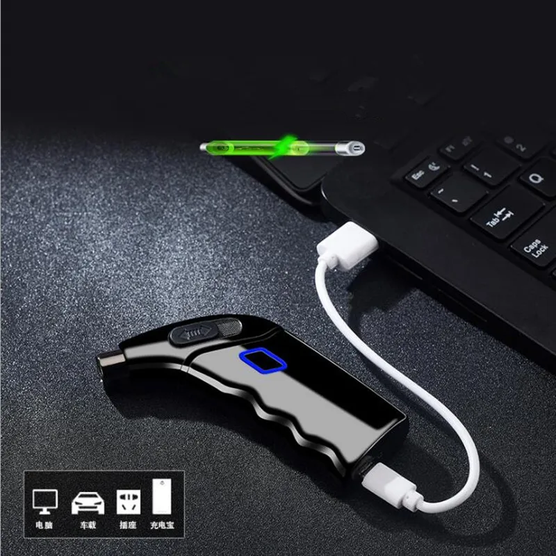 Новая мода творческий USB ветрозащитный негорящий сильный двойной для Плазменно