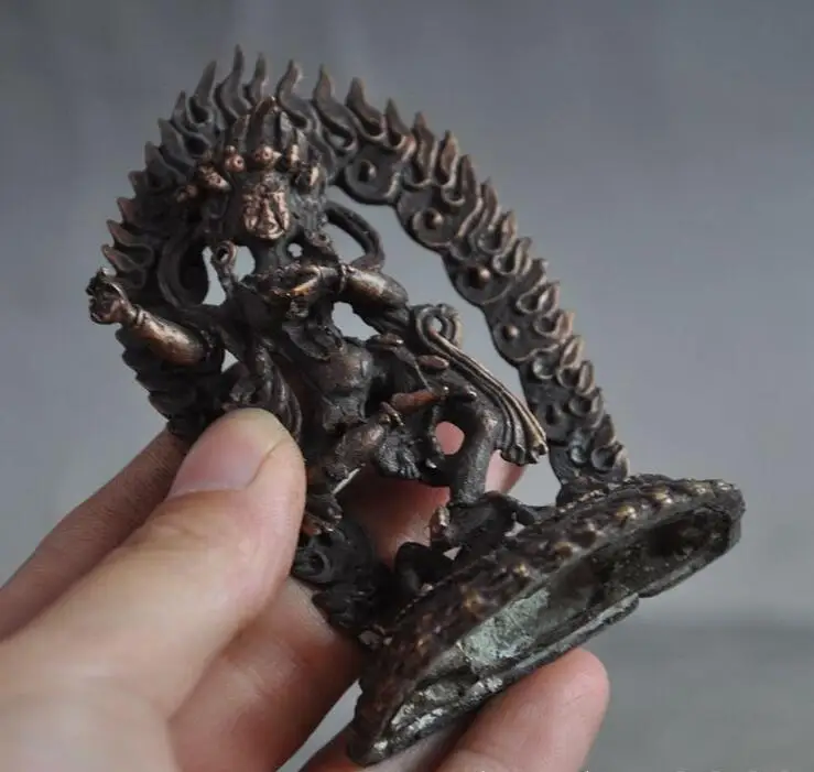 4&quotold Tibet Buddhism bronze Vajrayogini Vajravarahi Dakini Goddess Buddha Statue | Дом и сад