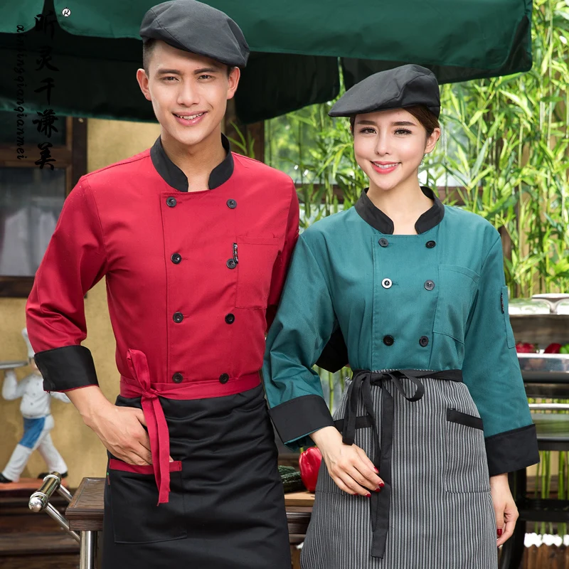Одежда шеф повара для отеля с длинными рукавами сезон осень зима комбинезоны