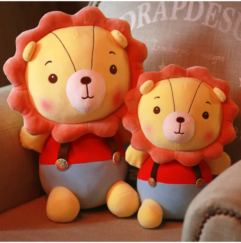 

Hot New 1pc 30/40/50CM Hot Sale Popular Cartoon Lion Stuffed Plush Doll Jungle Series Stuffed Animal Toys for Kids Children Gift