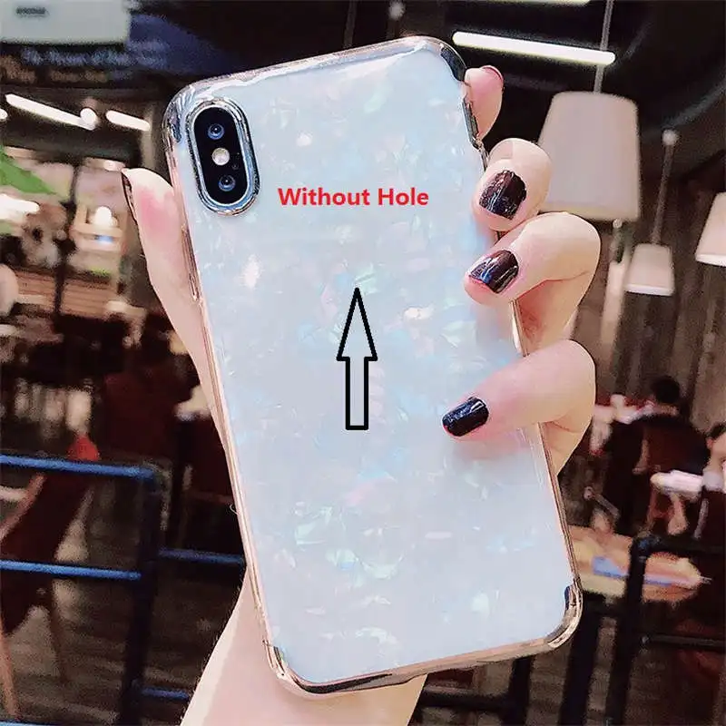 Модные чехлы для iPhone XR XS Max Покрытие Bling раковины Чехол мягкий ТПУ силиконовый