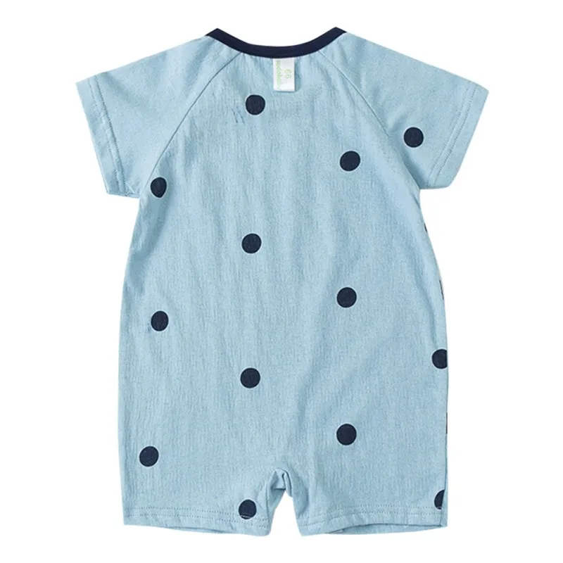 

2019 Newborn Clothes Infant Baby Cartoon Animal Print Short Sleeve Kids Girls Boys Bodysuit Jumpsuit