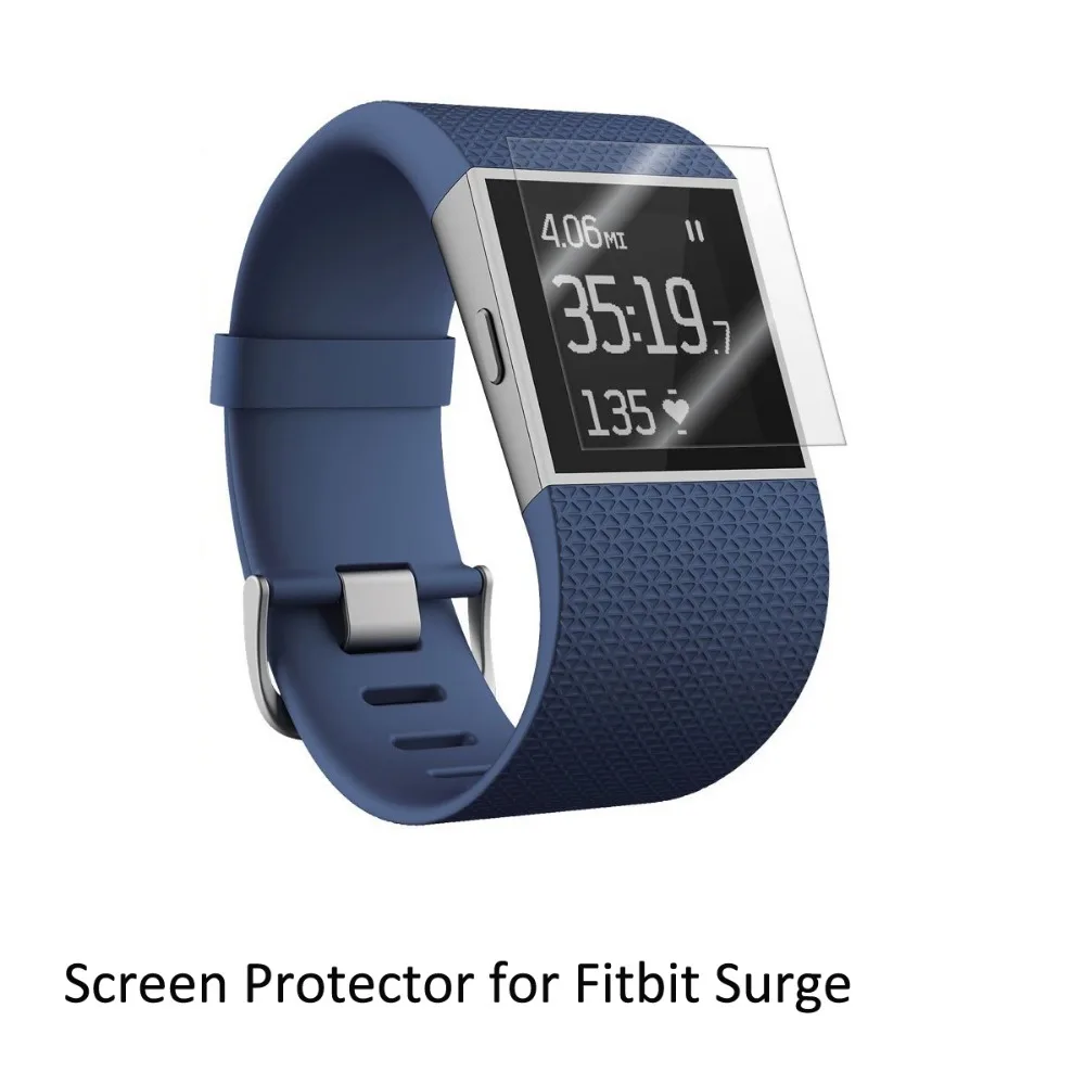 

3* Clear LCD PET Film Anti-Scratch Screen Protector Cover for Smart Watch Computer Fitbit Surge