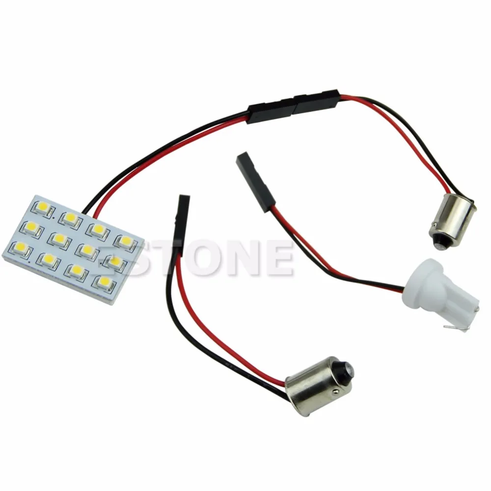 2020 новая 12 LED 3528 SMD теплая белая лампа для салона автомобиля купольная дверь