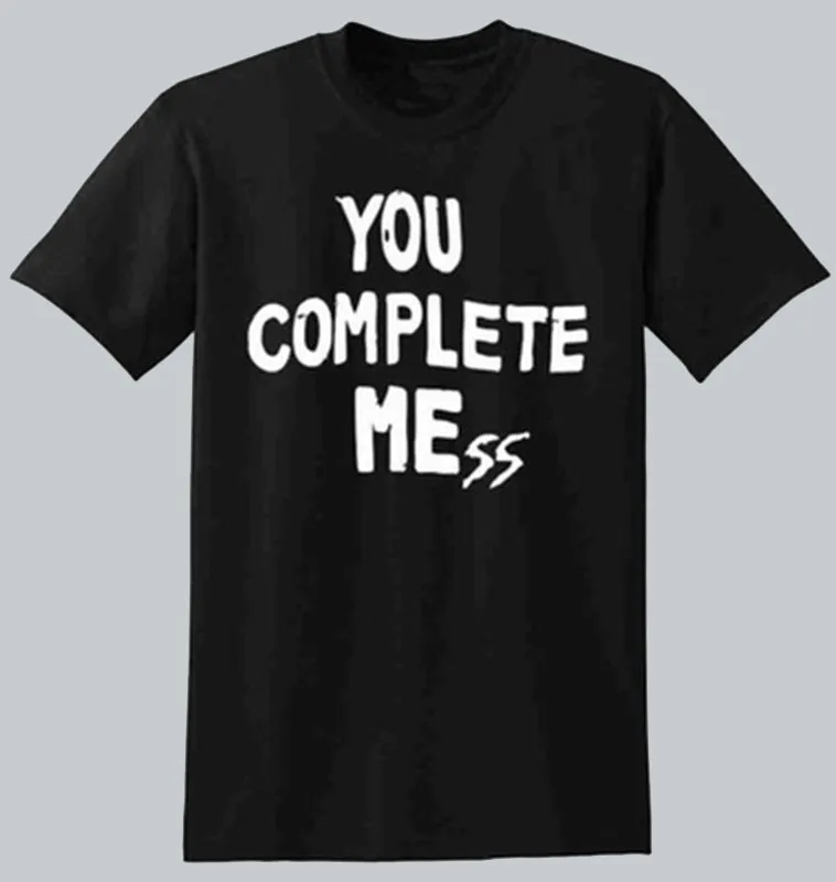 Женская футболка летняя 2018 модная Harajuku панк топ You Complete Mess Rock хлопковая уличная
