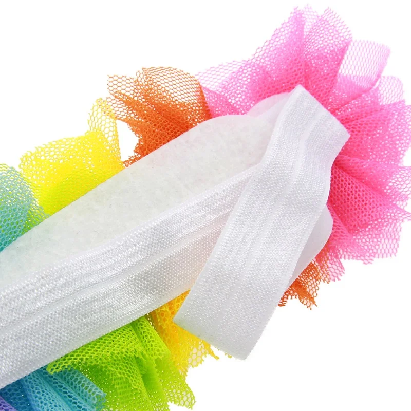 Радужная цветная повязка на голову с цветами для маленьких девочек аксессуары