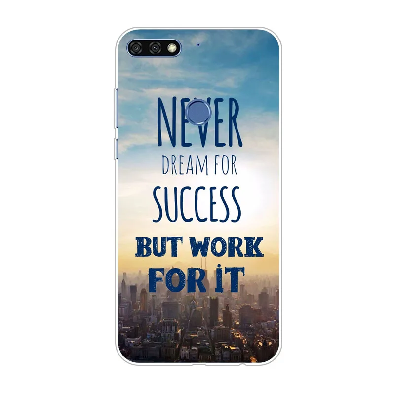 huawei honor 7 pro Case Silicon Mountain scenery Painting TPU Back Cover for Phone protect Bags shell |