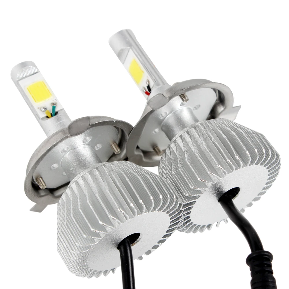 1 пара H4 светодиодный автомобилей головной светильник Высокий Низкий Луч все в