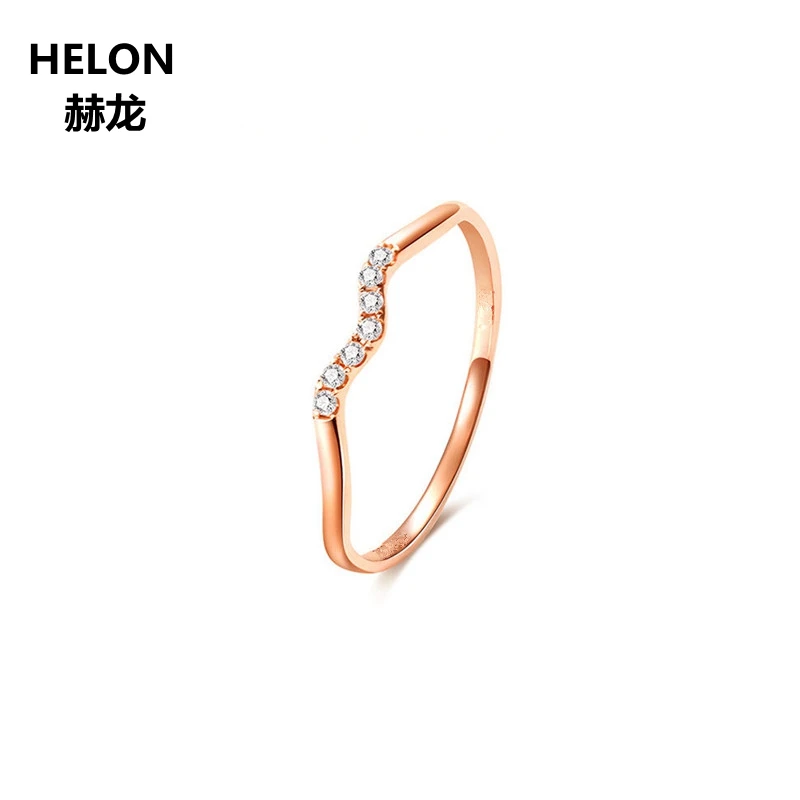 100% SI/H Natural Diamonds Ring Solid 14k Rose Gold Women Engagement Wedding Anniversary Birthday Graduation Valentine Gift | Украшения и