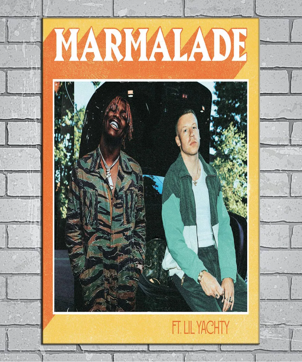 Macklemore feat Lil Yachty Рэппер музыкальный певец светильник холст на заказ постер 24x36 27x40