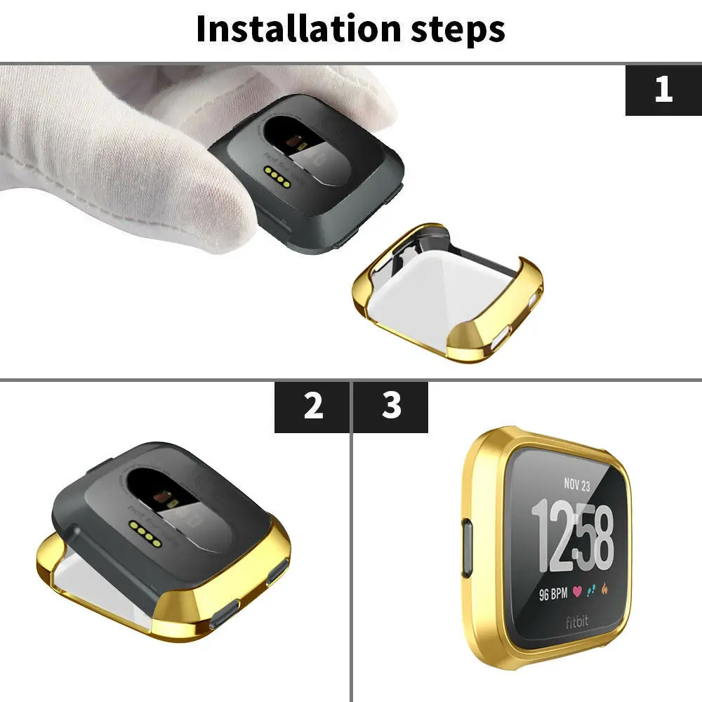 Силиконовый защитный чехол из ТПУ защитная рамка для экрана Fitbit