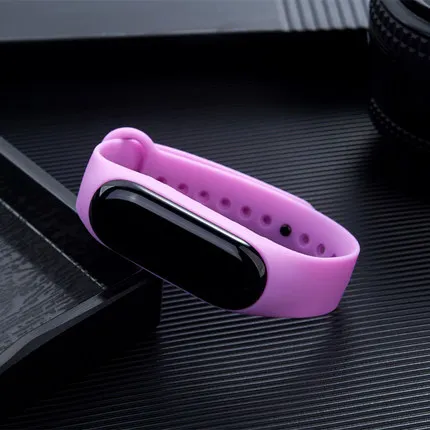 Для Xiao mi Band 4 3 ремешок для часов мягкий резиновый ремешок с пряжкой для Xiao mi Band mi 3 ремешок для часов horloges bandje - Цвет ремешка: Purple