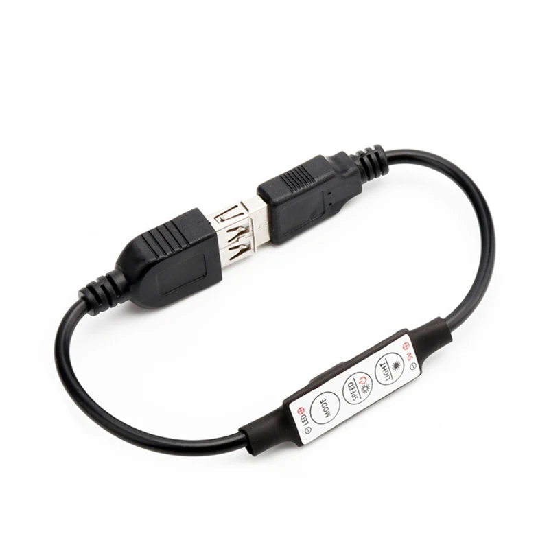 CLAITE Мини светодиодный контроллер USB Яркость Диммер 3 клавиши дистанционного управления для 5050 3528 Одноцветный светильник полосы