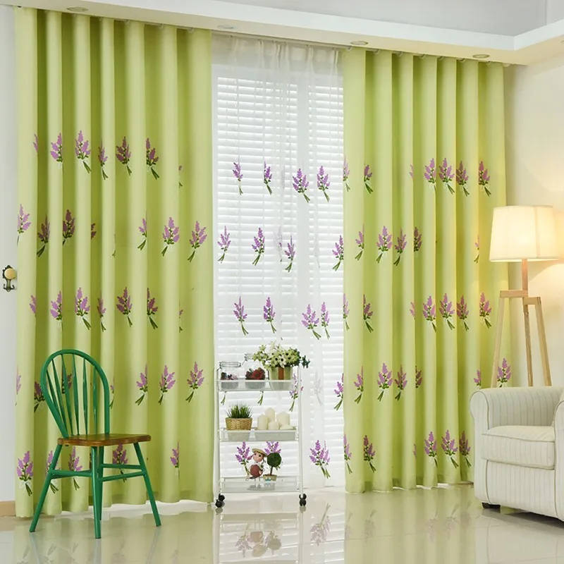 Lavender Embroidered Curtains For Living Room Rustic High Quality Blinds Window Bedroom Purple Rideaux Tulle Voile|curtains for|embroidered