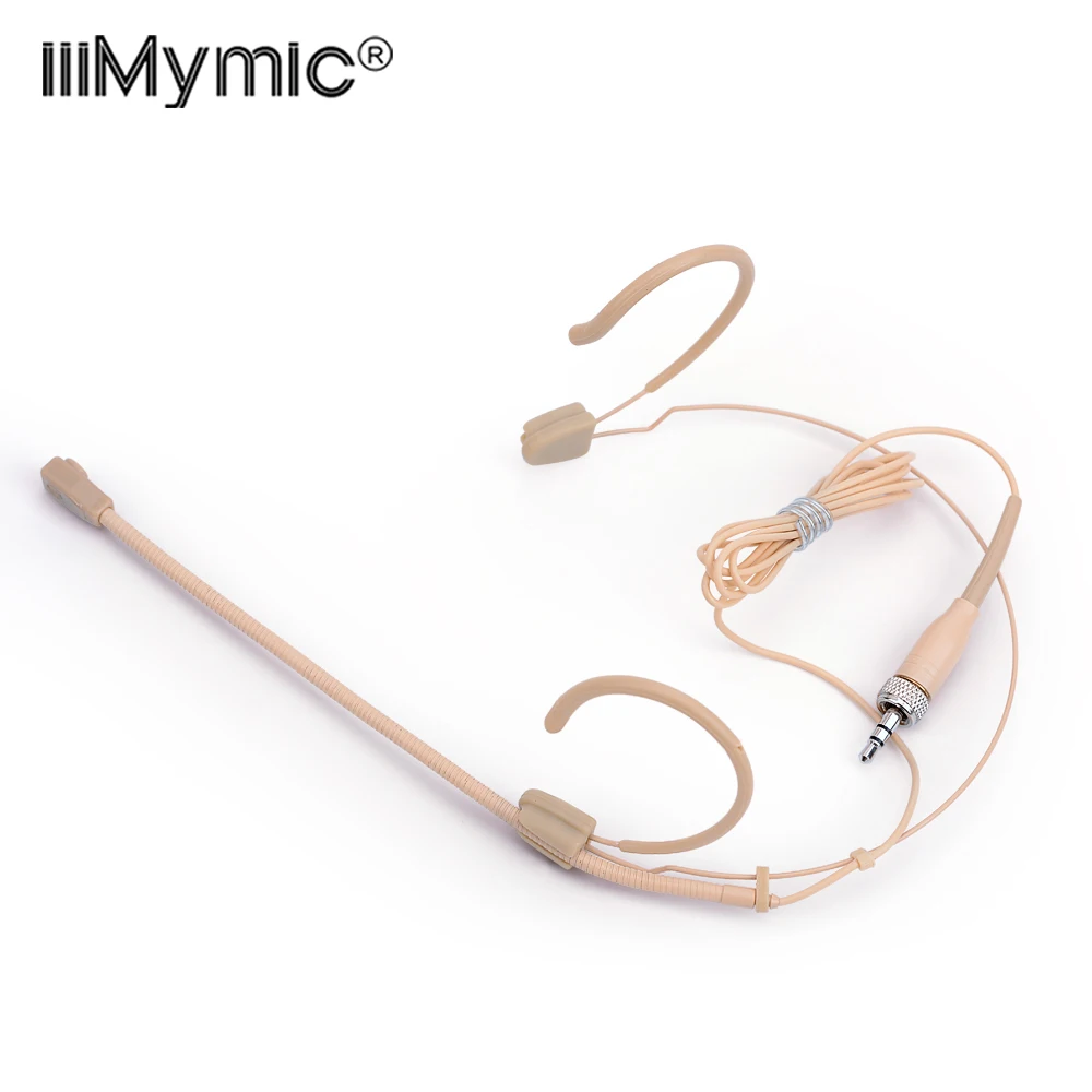 

Professional Beige Headset Condenser Microphone Omnidirectional Microfone for Sennheiser Wireless System 3.5mm Screw Jack Mic