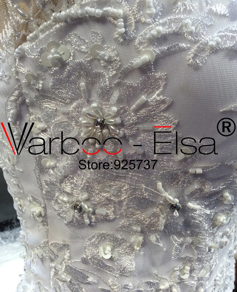 VARBOO_ELSA 2018 высококачественное белое кружевное свадебное платье на заказ русалки