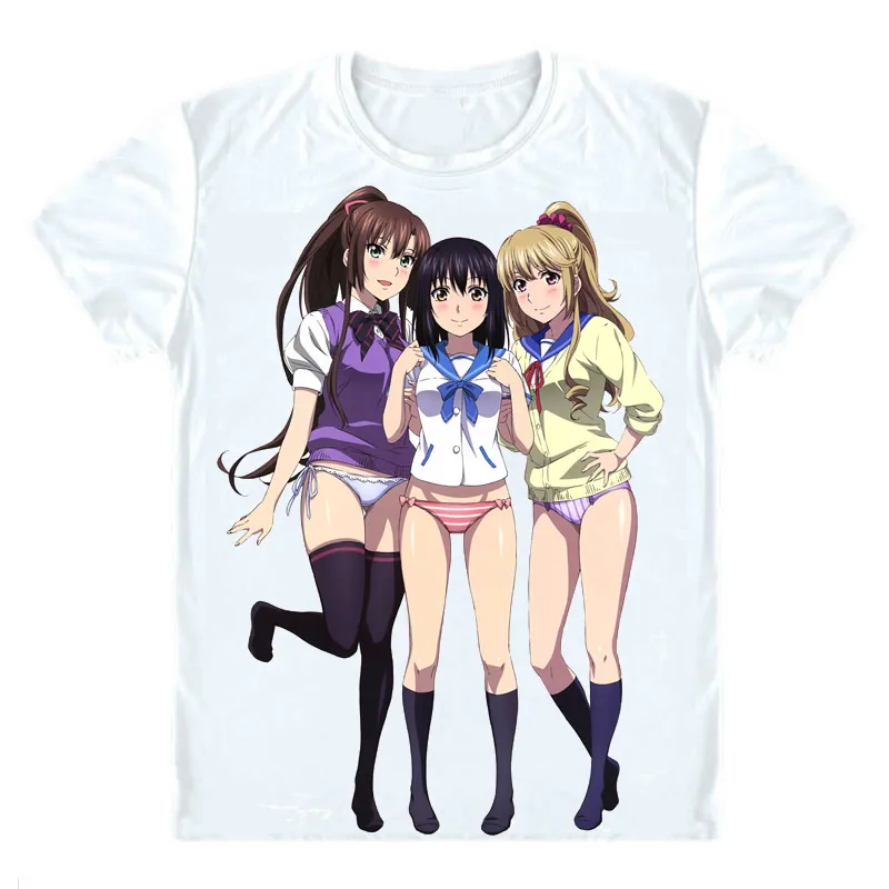 Strike the Blood T-Shirts Multi-style Short Sleeve Shirts Sutoraiku za Buraddo SutoBura Kojou Akatsuki Himeragi Cosplay Shirt | Мужская