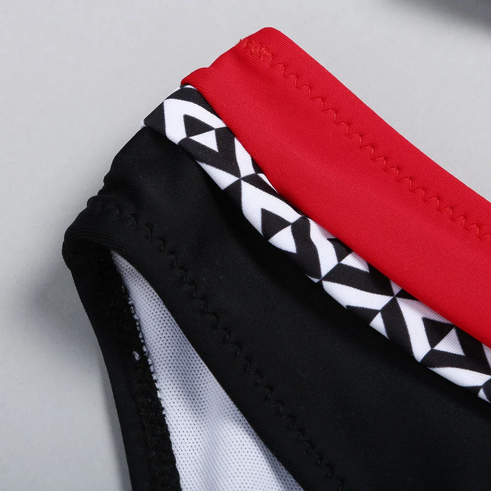 Женский купальник бикини с принтом пуш-ап жесткий бюстгальтер на косточках