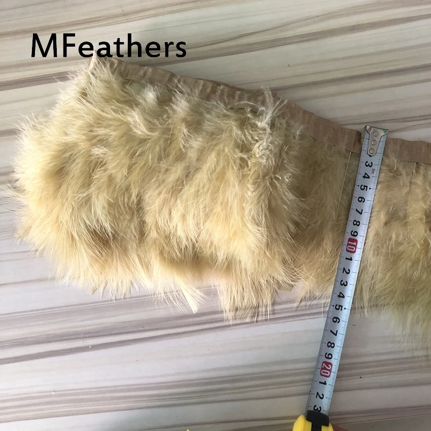 MFeathers 10 метров кхаки крашеное перо марабу Турция планки 15 20 см Ширина Сделай Сам