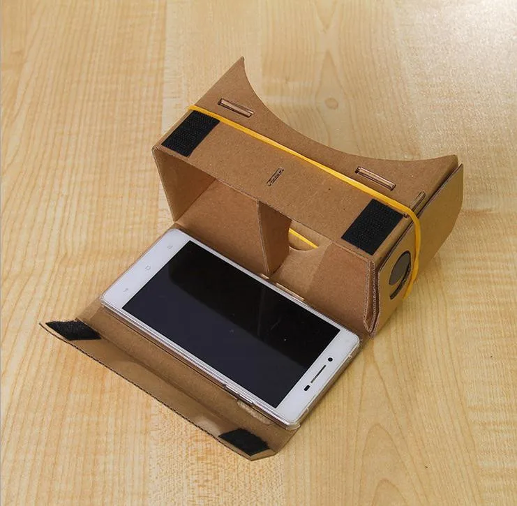Картонные 3D очки виртуальной реальности 500X сделай сам Google Очки бумажная коробка