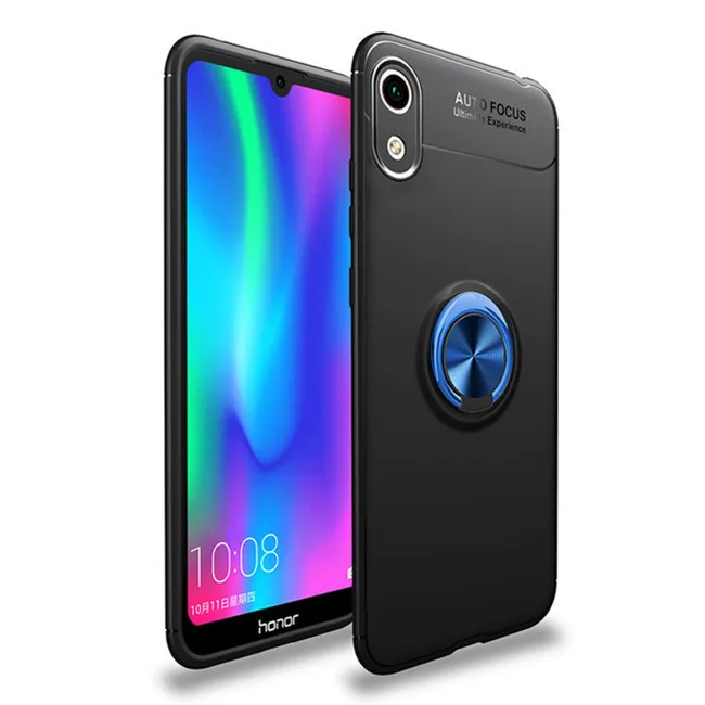 Black blue Для huawei Honor 8S чехол бизнес с кольцом для пальца магнетизм держатель телефона задняя крышка для huawei Y5 Coque - Цвет: Black blue