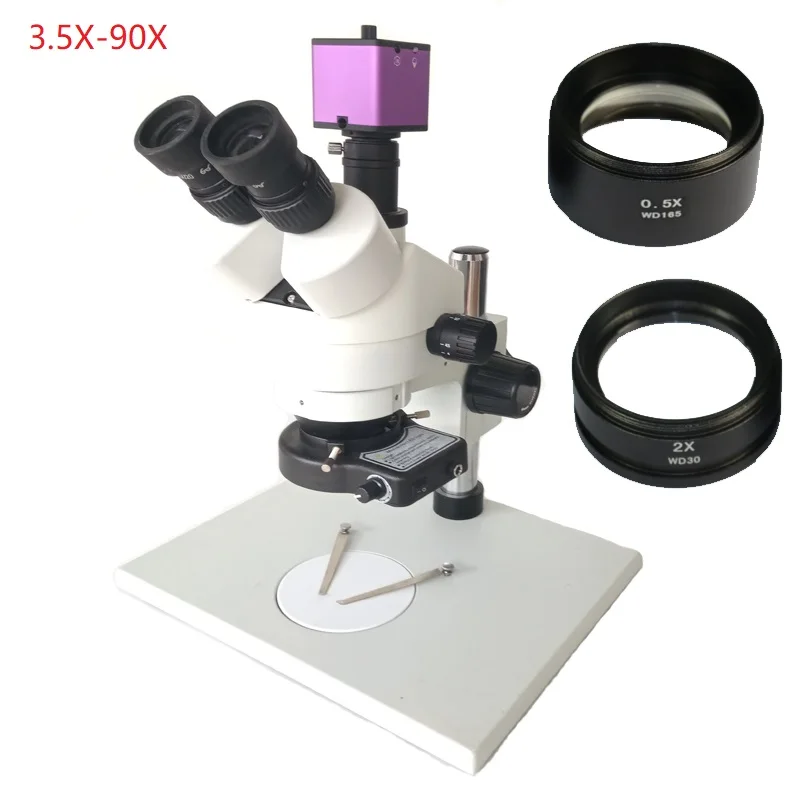 16MP 1080P HDMI Microscope USB digital Camera 7X-45X Simul-focal Trinocular Zoom Stereo Head WF10X 20mm Eyepiece Lens | Инструменты